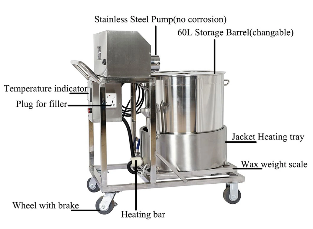 Industrial Candle Fill Machine Warmer Hot Paraffin/Coconut/Palm/Gel/Soy Wax Pouring Equipment